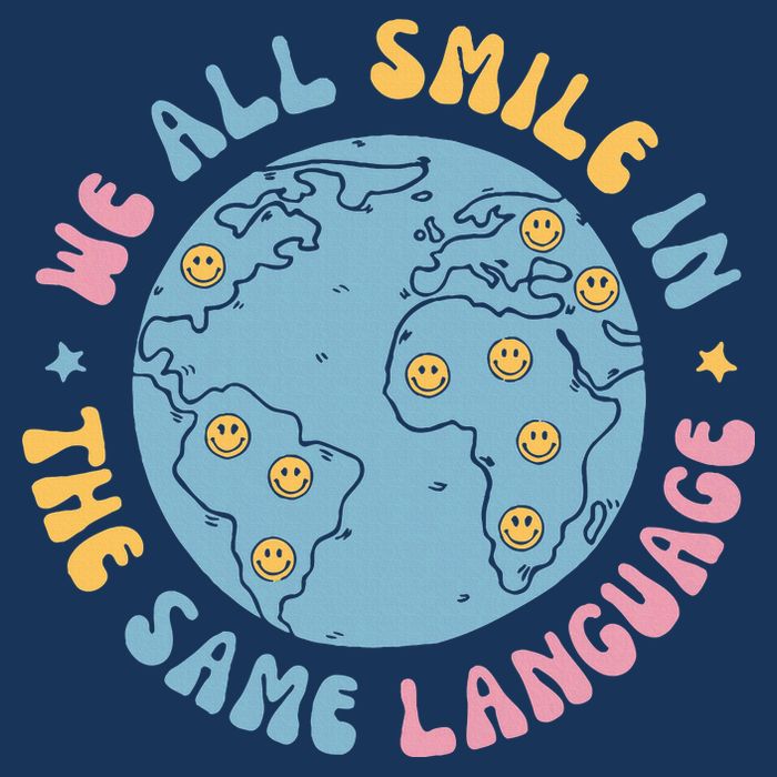 We All Smile In The Same Language Funny Esl Teacher Infant Baby Jersey Bodysuit