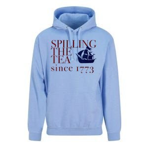 Womens AMERICA SPILLING TEA SINCE 1773 July 4 Boston Party Meme Unisex Surf Hoodie