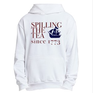 Womens AMERICA SPILLING TEA SINCE 1773 July 4 Boston Party Meme Urban Pullover Hoodie