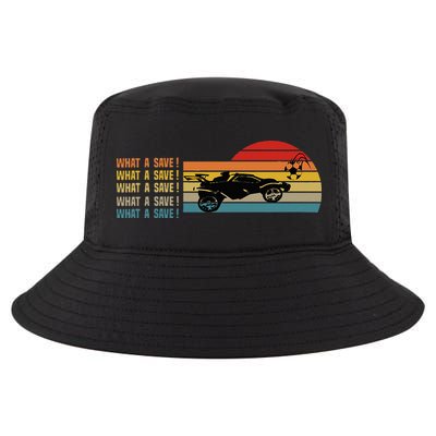 What a save Vintage Retro Rocket Soccer Car League Cool Comfort Performance Bucket Hat