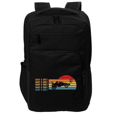 What a save Vintage Retro Rocket Soccer Car League Impact Tech Backpack