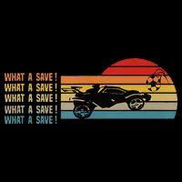 What A Save Vintage Retro Rocket Soccer Car League T-Shirt