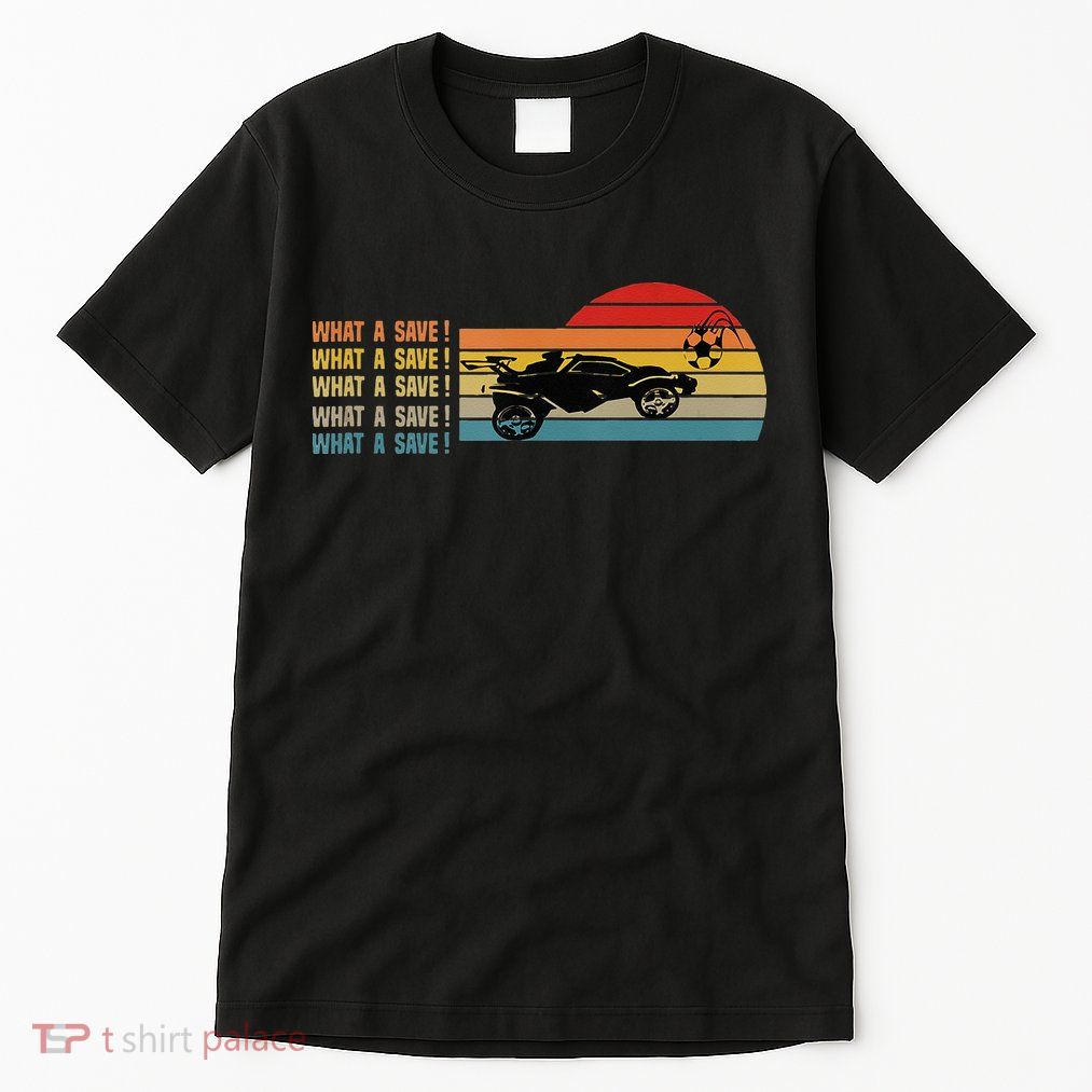 What A Save Vintage Retro Rocket Soccer Car League Tall T-Shirt