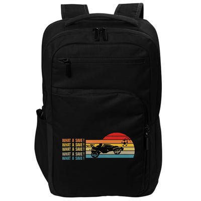 What A Save Vintage Retro Rocket Soccer Car League Impact Tech Backpack