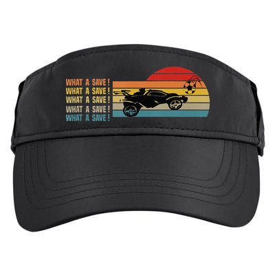 What A Save Vintage Retro Rocket Soccer Car League Adult Drive Performance Visor