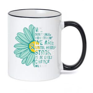 We Are Strong Ovarian Cancer Awareness Item Ovarian Cancer Zip Hoodie 11oz Black Color Changing Mug