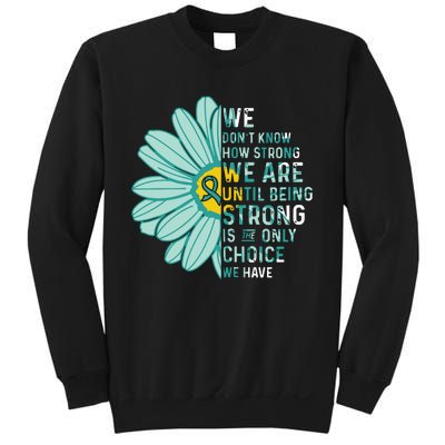 We Are Strong Ovarian Cancer Awareness Item Ovarian Cancer Zip Hoodie Sweatshirt