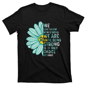 We Are Strong Ovarian Cancer Awareness Item Ovarian Cancer Zip Hoodie T-Shirt