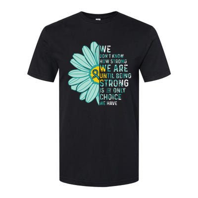 We Are Strong Ovarian Cancer Awareness Item Ovarian Cancer Zip Hoodie Softstyle CVC T-Shirt