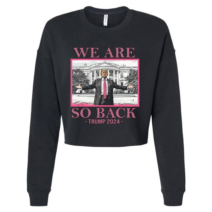 We Are So Back Trump 2024 Cropped Pullover Crew