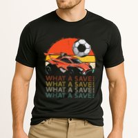 What A Save Vintage Retro Rocket Soccer Car Performance Shirt