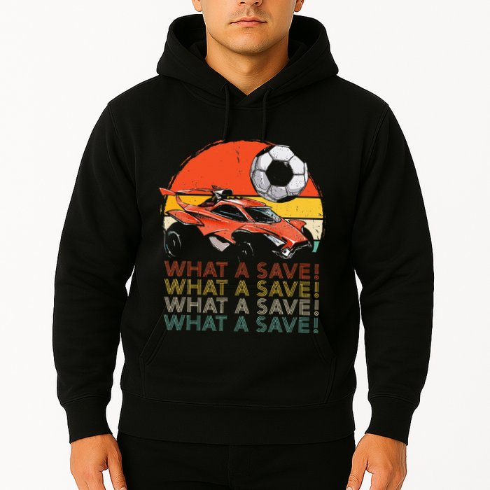 What A Save Vintage Retro Rocket Soccer Car Hoodie