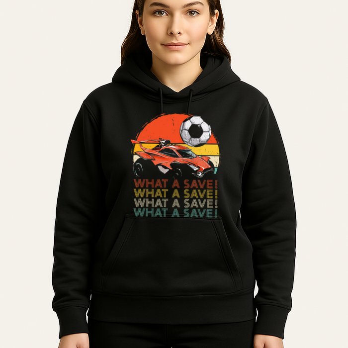 What A Save Vintage Retro Rocket Soccer Car Hoodie