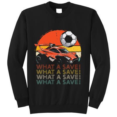 What A Save Vintage Retro Rocket Soccer Car Sweatshirt