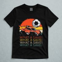 What A Save Vintage Retro Rocket Soccer Car T-Shirt