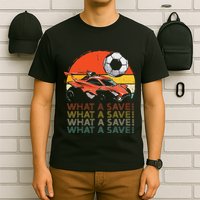 What A Save Vintage Retro Rocket Soccer Car T-Shirt