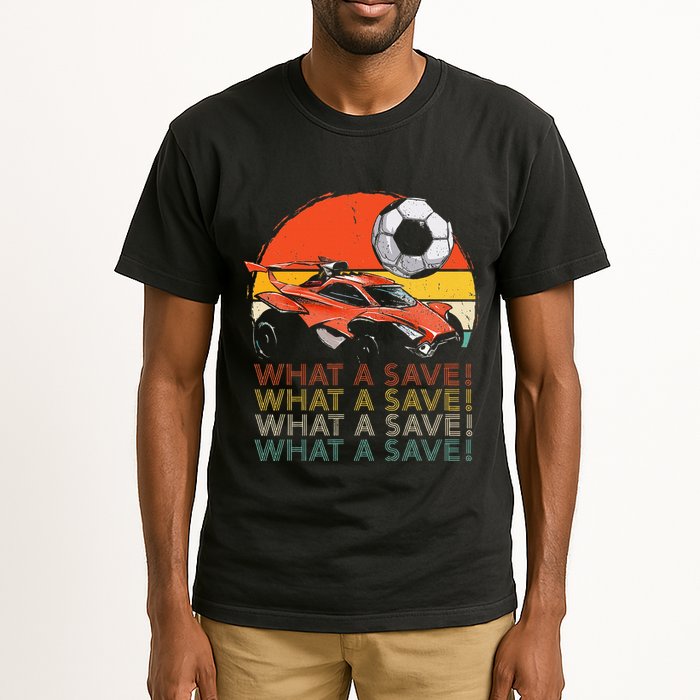 What A Save Vintage Retro Rocket Soccer Car Tall T-Shirt