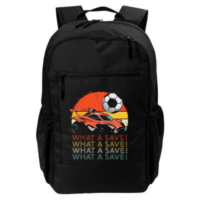 What A Save Vintage Retro Rocket Soccer Car Backpack