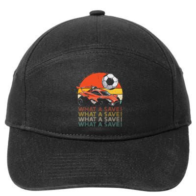 What A Save Vintage Retro Rocket Soccer Car 7-Panel Snapback Hat