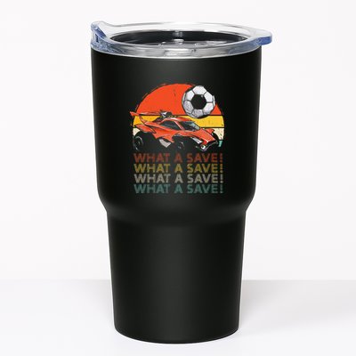 What A Save Vintage Retro Rocket Soccer Car Tumbler