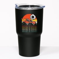 What A Save Vintage Retro Rocket Soccer Car Tumbler