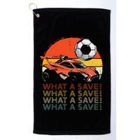 What A Save Vintage Retro Rocket Soccer Car Golf Towel