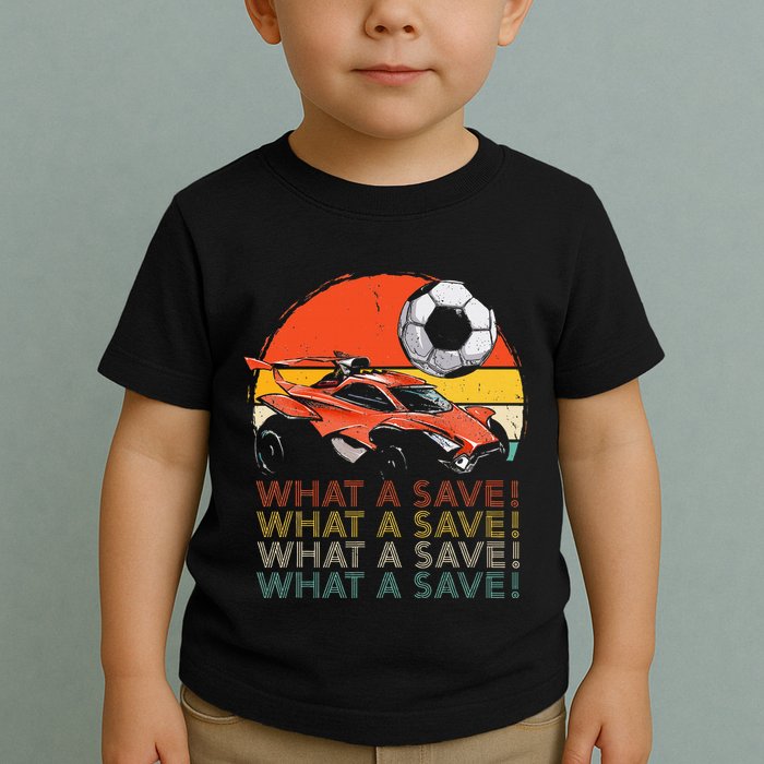 What A Save Vintage Retro Rocket Soccer Car Toddler T-Shirt