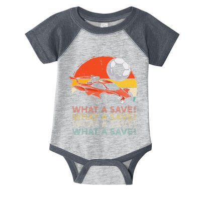 What A Save Vintage Retro Rocket Soccer Car Infant Baby Jersey Bodysuit