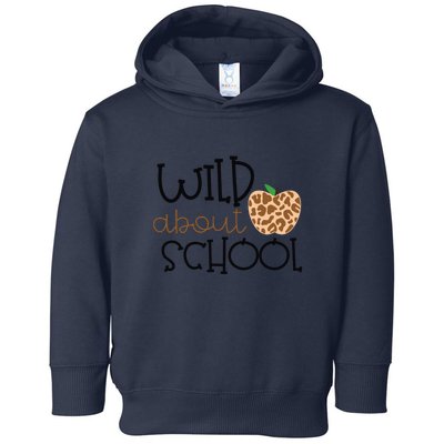 Wild About School Grade Teacher Leopard Gift Toddler Hoodie