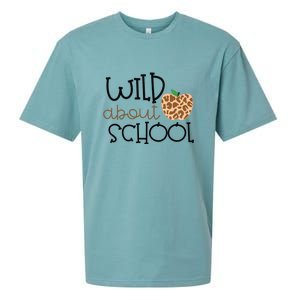 Wild About School Grade Teacher Leopard Gift Sueded Cloud Jersey T-Shirt