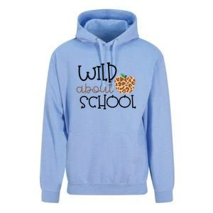 Wild About School Grade Teacher Leopard Gift Unisex Surf Hoodie