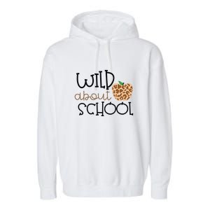 Wild About School Grade Teacher Leopard Gift Garment-Dyed Fleece Hoodie