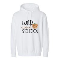 Wild About School Grade Teacher Leopard Gift Garment-Dyed Fleece Hoodie