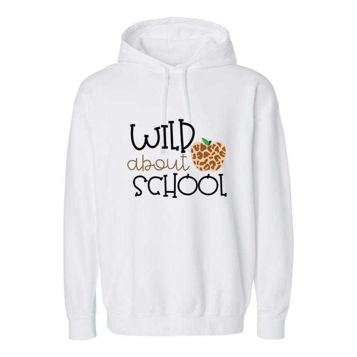 Wild About School Grade Teacher Leopard Gift Garment-Dyed Fleece Hoodie