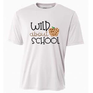 Wild About School Grade Teacher Leopard Gift Cooling Performance Crew T-Shirt