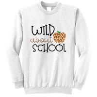 Wild About School Grade Teacher Leopard Gift Sweatshirt