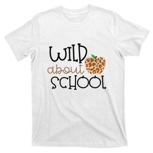 Wild About School Grade Teacher Leopard Gift T-Shirt