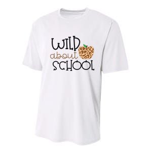 Wild About School Grade Teacher Leopard Gift Performance Sprint T-Shirt