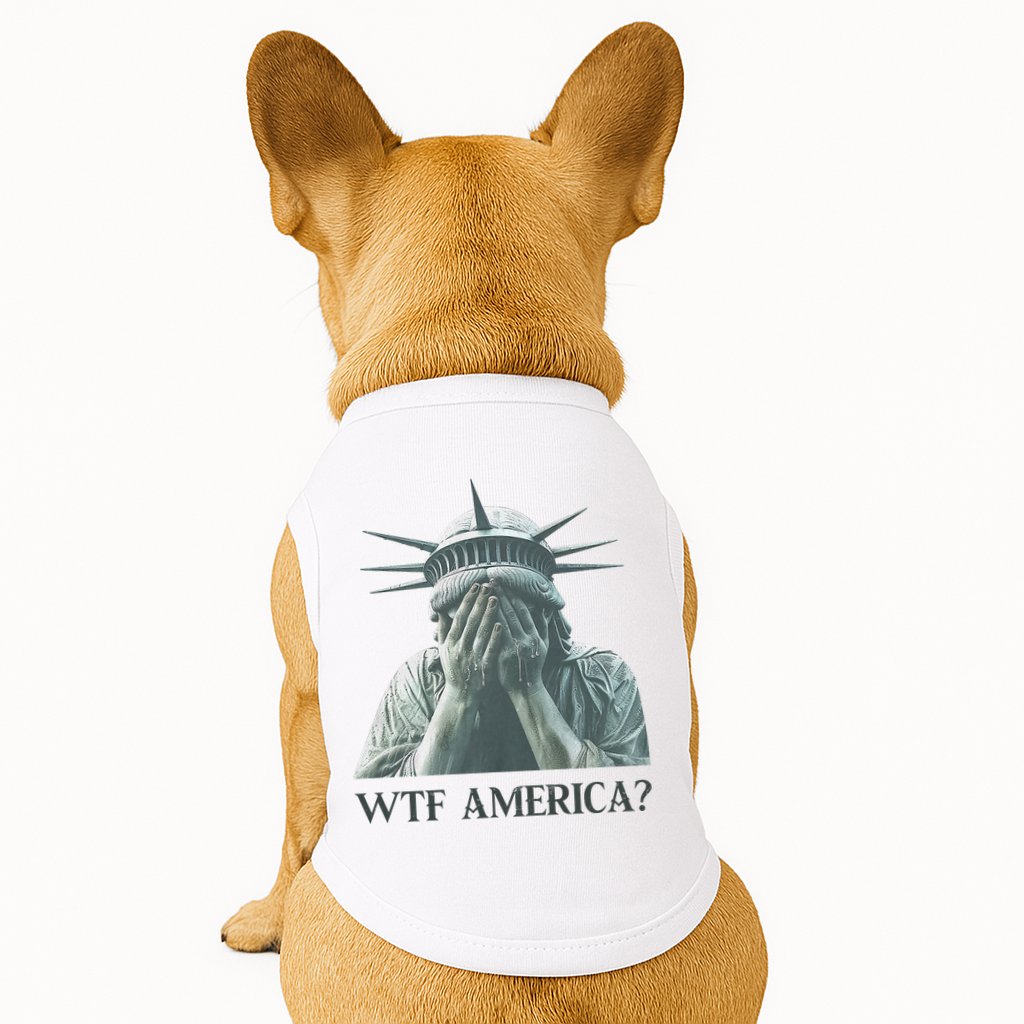 WTF America Statue of Liberty Cry Doggie Tank