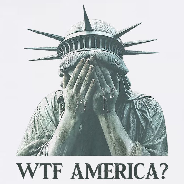 WTF America Statue of Liberty Cry Cooling Performance Crew T-Shirt