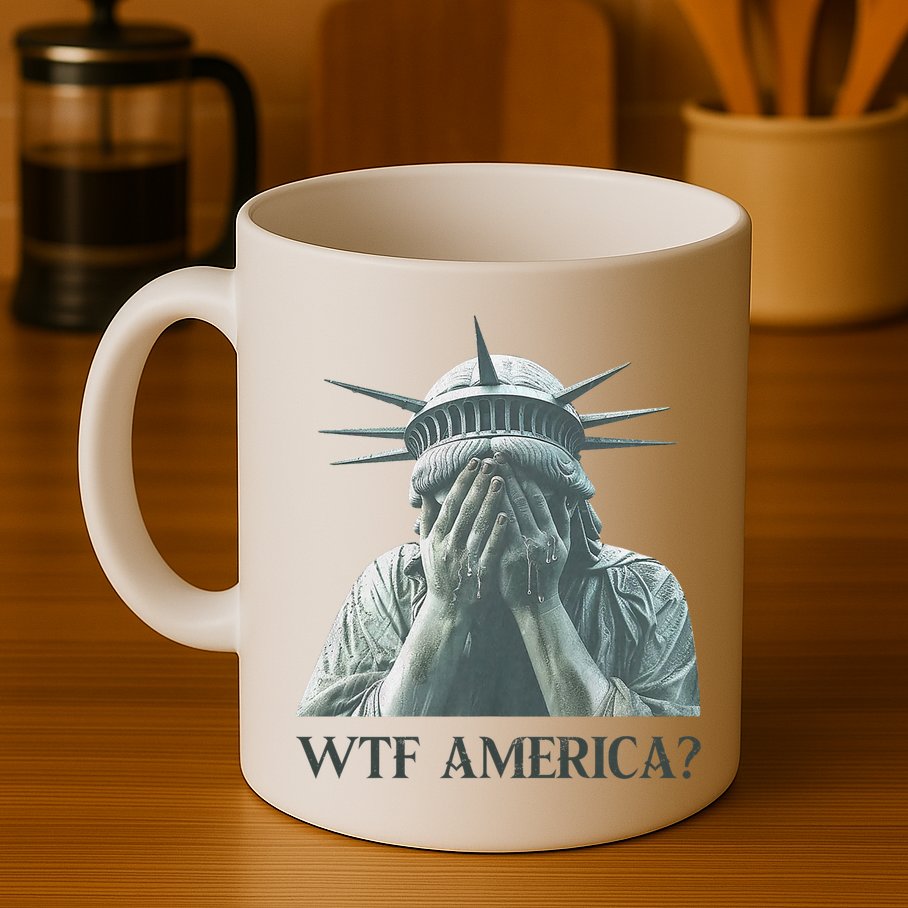 WTF America Statue of Liberty Cry Mug