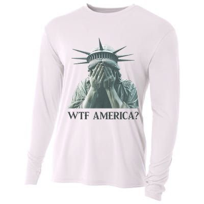 WTF America Statue of Liberty Cry Cooling Performance Long Sleeve Crew