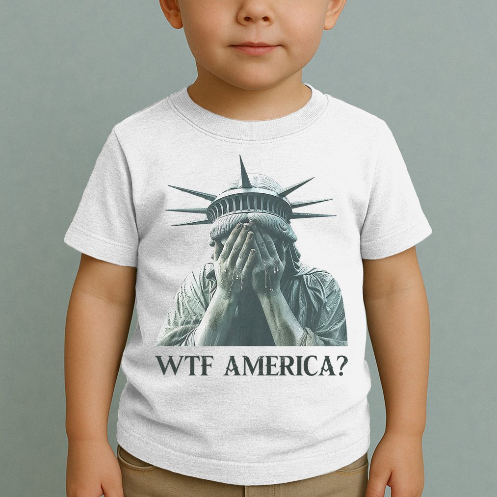 WTF America Statue of Liberty Cry Toddler T-Shirt