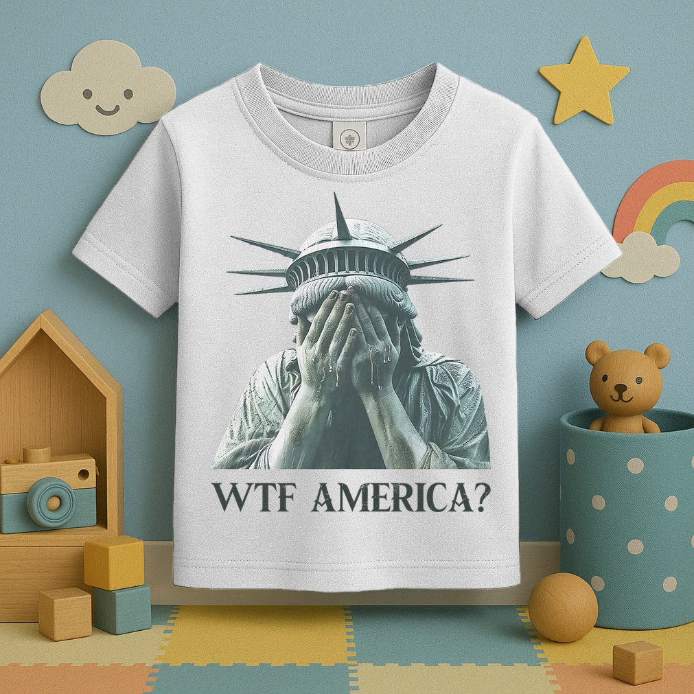 WTF America Statue of Liberty Cry Toddler T-Shirt