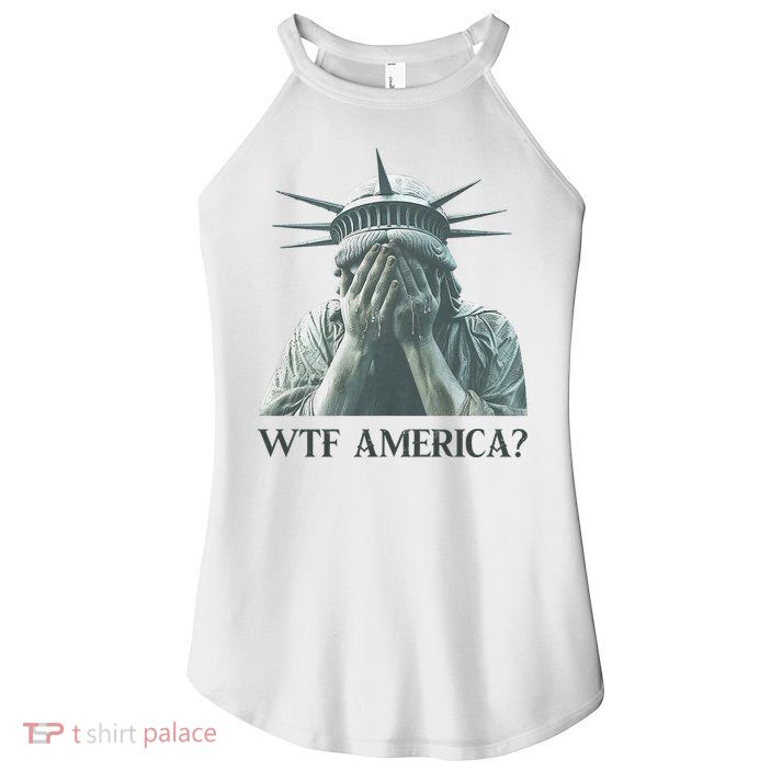 WTF America Statue of Liberty Cry Women's Perfect Tri Rocker Tank