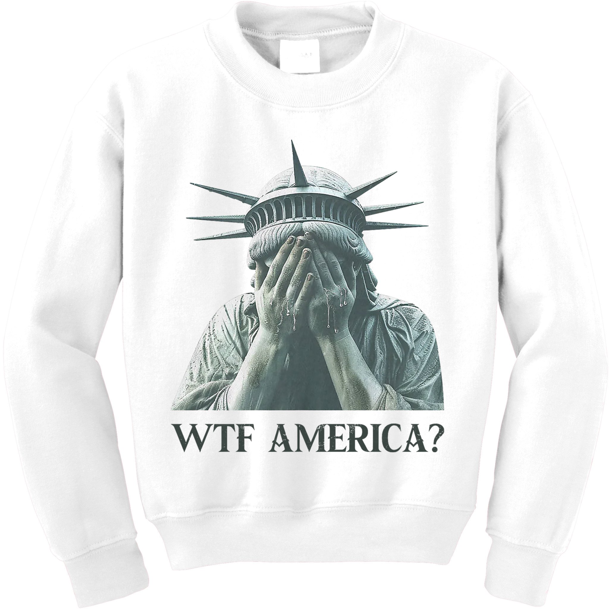 WTF America Statue of Liberty Cry Kids Sweatshirt