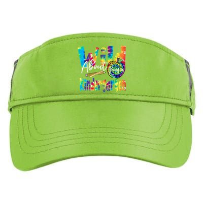 Wild About School Tie Dye Gift Kindergarten Gift Adult Drive Performance Visor