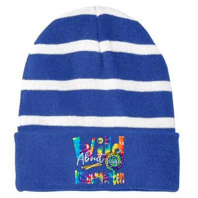 Wild About School Tie Dye Gift Kindergarten Gift Striped Beanie with Solid Band