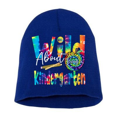 Wild About School Tie Dye Gift Kindergarten Gift Short Acrylic Beanie