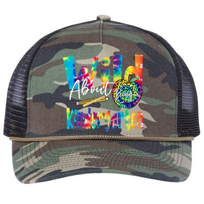 Wild About School Tie Dye Gift Kindergarten Gift Retro Rope Trucker Hat Cap